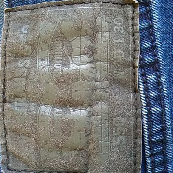π Levi's Men's 550 Jeans 40 x 30 Dark Blue π O 3 - Picture 7 of 16